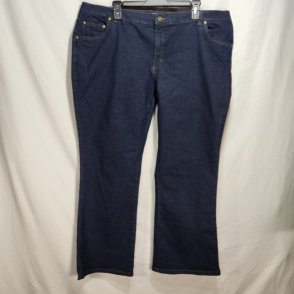 Woman Within Denim - Woman Within Womens Blue Denim Jeans Size 20W Petite